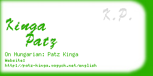 kinga patz business card